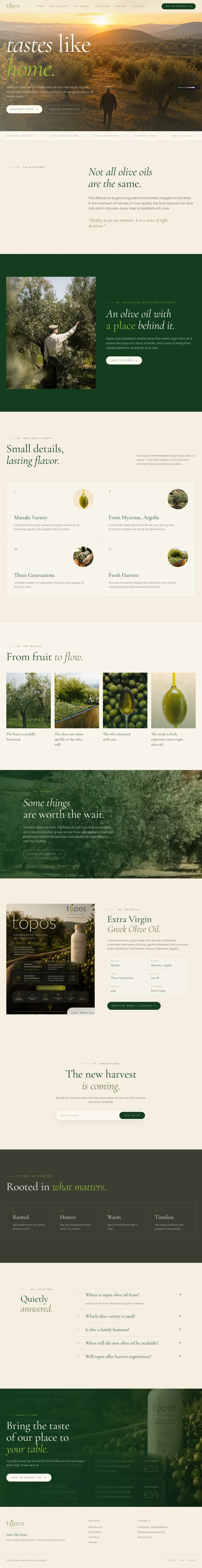 Topos, landing page από Μαρίνα Τ.